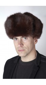 Zobel Pelzmütze russischer Stil - dunkelbraun